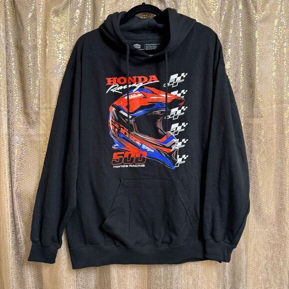 JT Racing X Honda Black Red Blue GSX 2.0 Hoodie Sweatshirt Large NWOT - Picture 1 of 4